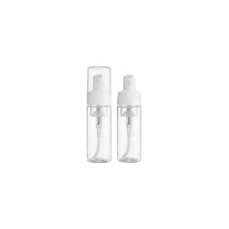Set mit 2 leeren, transparenten 100-ml-Schaumspenderflaschen, Reiseflaschen für Seife und Gesichtsreiniger von Crezuo (1/4)