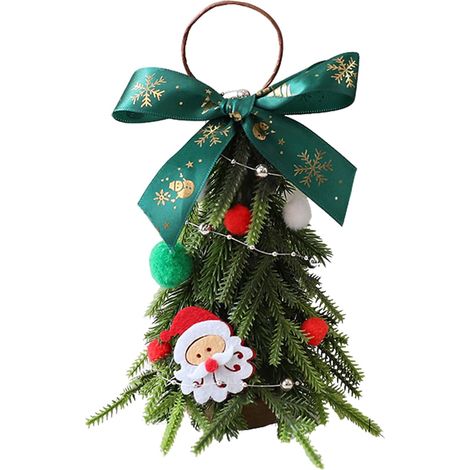 Ornements pour Sapin De Noël Décor pour Bureau Festif avec Pendentif en Pin Décoration Miniature Pour Arbre De Noël Pour Table, Étagère, Chambre, Porte, Fenêtre, Fête, , (1/5)