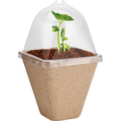 Godets de semis biodégradables avec dômes d'humidité, pots de pépinière écologiques. (1/5)