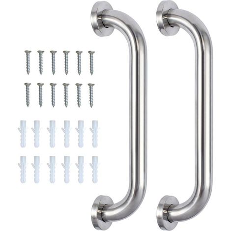 SABIR 2pcs 30 cm Barre d’Appui Douche Poignée de Baignoire en Acier InoxydableBarres Porte-Serviettes Poignée de Douche Barres de Sécurité Murale pour Enfants Enceintes Handicapés Personnes Agées (1/5)
