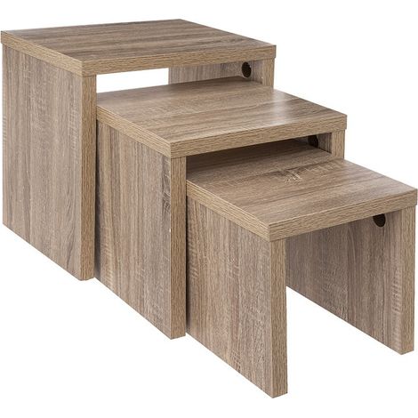 Ensemble de 3 tables gigognes encastrables (1/5)