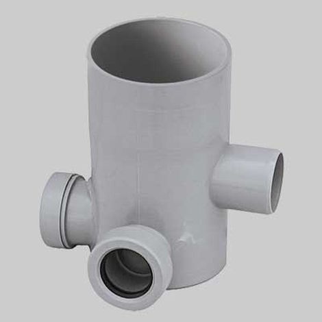 POZZETTO GRIGIO ALTO 3 VIE DM 100 - H 170 Ø 40 Usc. Ø 50