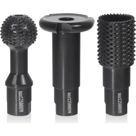 Set de 3 Fraise à Bois - Disques Meuleuse Sculpture Bois, Burrs Rotatifs, Gouge et Ciseaux à Bois pour Meuleuses 115/125 - Outils de Coupe,Menuiserie Outillage