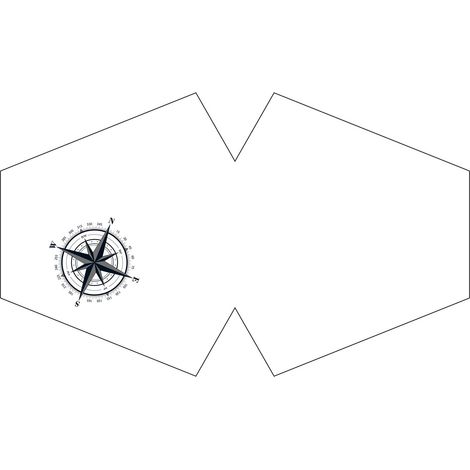 Couvre-visage de mode réutilisable - Boussole nautique (Adulte)- Vendu par 1 (1/2)