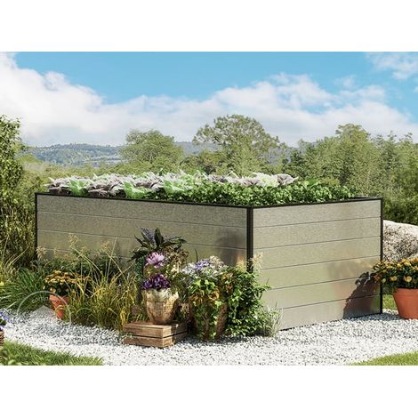 GFP Huerto urbano Jardinera Aluminio Christina - 195 x 119 x 77 cm Estructura estable y resistente a la intemperie con perfiles de cámara hueca de aluminio - aluminio anodizado - Hecho en Austria (1/3)