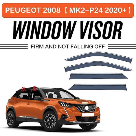 Déflecteurs de pluie et de pluie pour vitres de voiture Peugeot 2008 2020-2025 (4 pièces) (1/5)