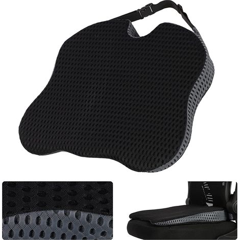 Coussin de siège avec housse lavable pour sciatique, coccyx, hanche, soutien lombaire, soulagement des douleurs du dos - Coussin respirant pour siège conducteur de voiture, chaise de bureau, fauteuil 