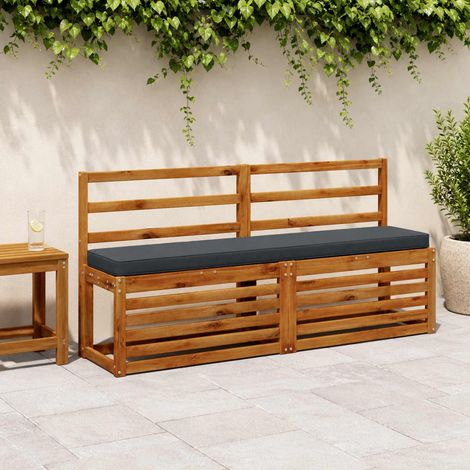 vidaXL Cuscino per Panchina a 1 Pezzo VUGHT 100% Poliestere Blu Scuro
