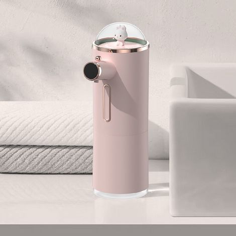 Distributeur de savon pour les mains en mousse à capteur intelligent, tendance et mignon, distributeur de savon automatique rechargeable, distributeur de liquide vaisselle sans contact pour la cuisine (1/5)