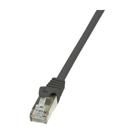 Câble réseau LogiLink CAT5 6F/UTP 0.50 m noir - CP2023S - [1x RJ45 mâle - 1x RJ45 mâle] (1/2)