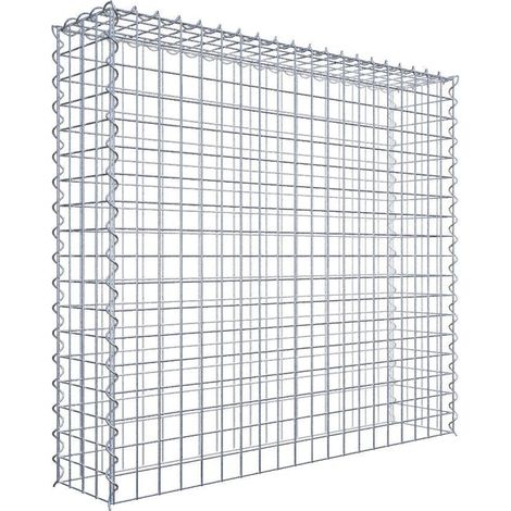 Gabiondeco - Gabion - Element de prolongation en hauteur 100 cm x 90 cm x 20 cm (L x H x P). maille 5 x 5 cm. Spirale. Attention : il manque une grille - Made in Germany (1/5)