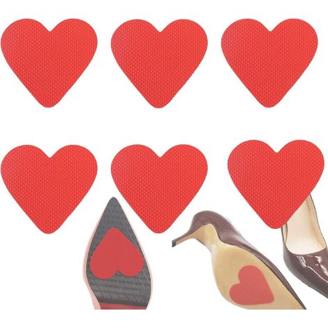 6 Pièces Talons Hauts Autocollants Antidérapants, Autocollant de Chaussure Antidérapant, Autocollant de Sem Antidérapante pour Femmes et Filles, Talons Hauts, Bottes, Sandales
