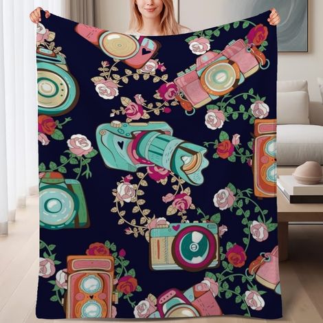 Couverture de lit en polaire, douce et chaude en microfibre légère pour le printemps, décoration intérieure, cadeau pour femmes et hommes, 6080 pouces (1/4)