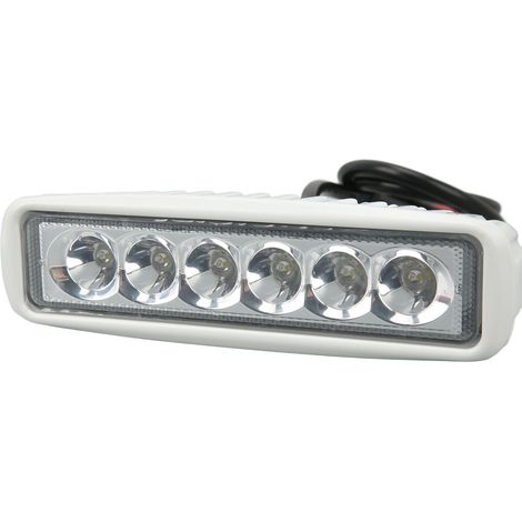 Projecteur de travail LED 12 V à 24 V CC pour bateau, étanche IP67, résistant aux chocs, lumière vive, pour voitures, yachts, éclairage extérieur, blanc et bleu / 16 W (1/5)