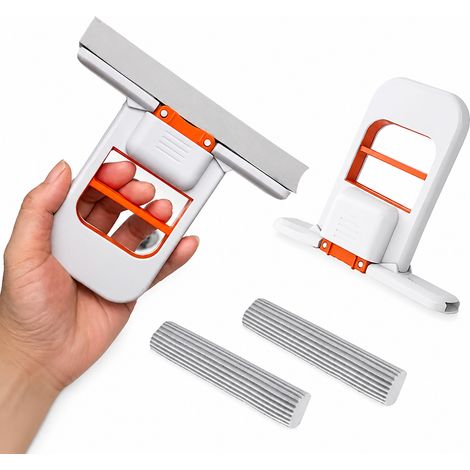 Mini serpillère de bureau avec tête en éponge, petit outil de nettoyage de table portable avec coussinet de rechange, plumeau absorbant de 5,9 x 1,2 x 5,1 pouces (1/5)