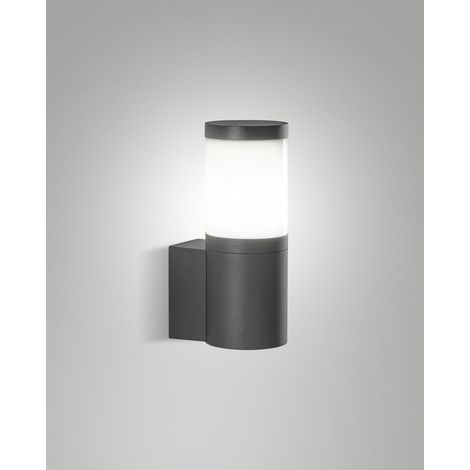 Luminaire extérieur Fabas Luce Gorla Dark Grey aluminium gris Ø 9 cm E27 IP54 réf. 6554-21-294 (1/3)