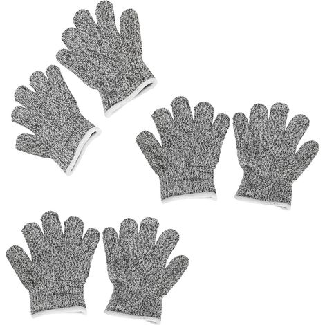 Gants de sécurité anti-coupures pour enfants - 3 paires - Protection jardinage et bricolage