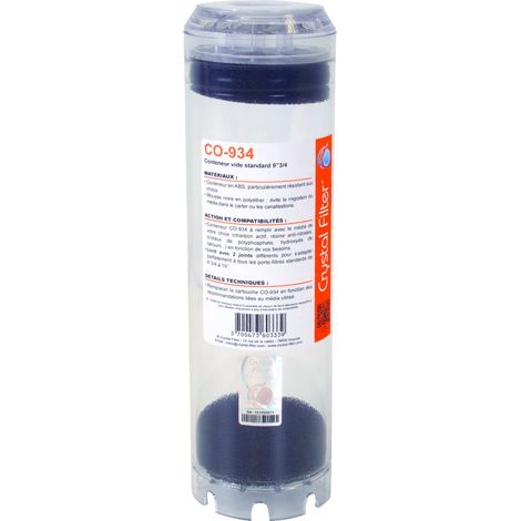 Conteneur vide à remplir 9''3/4 à 10'' - Crystal Filter® CO-934 (1/3)
