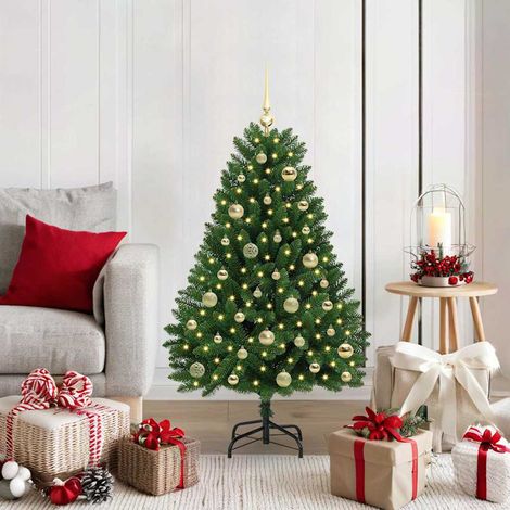 Künstlicher Weihnachtsbaum Grün 120 cm PVC und Metall