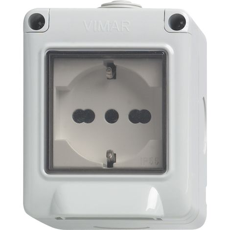VIMAR - 14902.U Conteneur Plana-IP55 2M + prise universelle