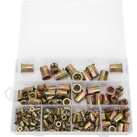 Rivet Fileté - Acier Carbone Zingué 220 Pièces - Fixation Métal Tube - Pour Automobile Meuble Industrie (1/5)