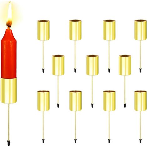 12 Pièces Bougeoir pour Bougies De l'Avent, Bougeoirs avec Mandrin Court, Douille pour Bougie Couronne De l'Avent, Accessoires De Bureau, pour Décoration De Scène pour Mariage, Table, Dîner