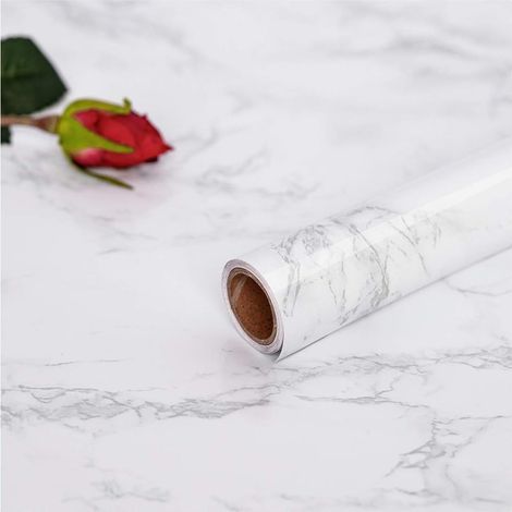 Papier adhésif pour meubles 0,45 x 10 m, marbré, imperméable (1/5)