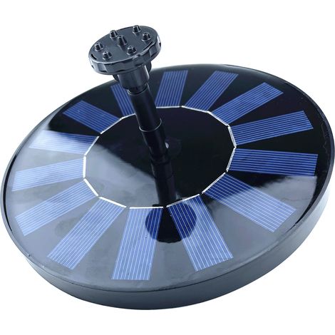 Pompe à eau solaire 1,7 W, fontaine à eau avec panneau solaire, bain d'oiseaux, petit bassin, décoration de jardin (1/5)
