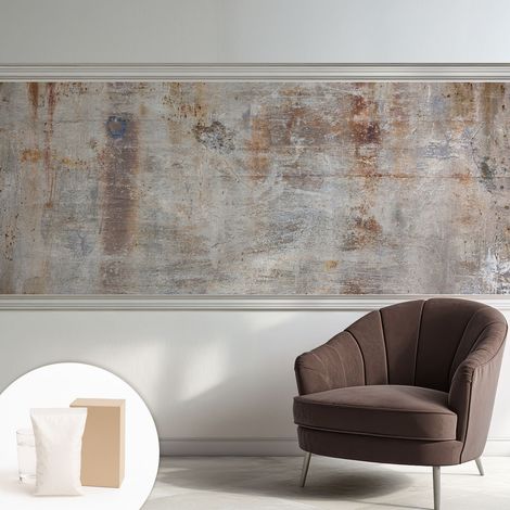 Papier peint intissé mural avec imprimé motifs uniques apparence moderne - Colle incluse gratuite Surface brute 250x104 cm (1/5)