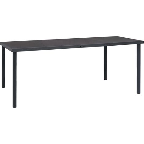 Table à manger d'extérieur Anthracite 190x90x74 cm Acier vidaXL (1/6)