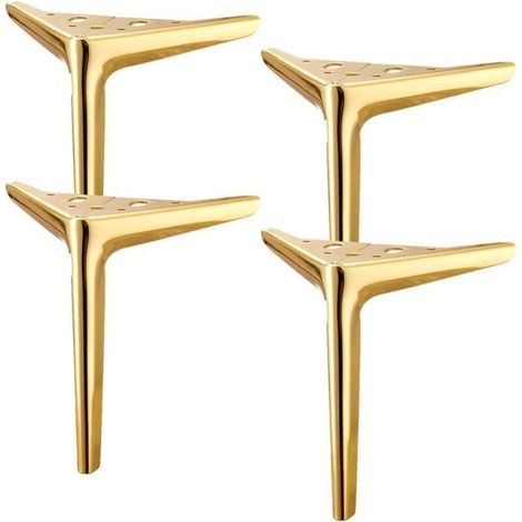 Metallmöbelbeine, dreieckige Möbelbeine, DIY-Tischbeine, moderne Metallsofabeine, geeignet für Sofa, Schrank, Bett, Tisch, Stuhl, 4er-Set (oder 25 cm)