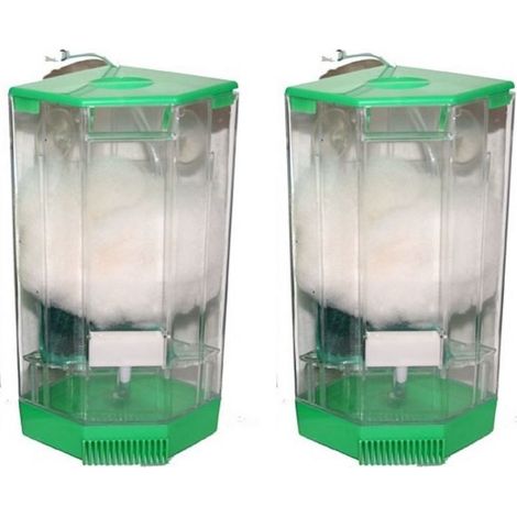 Lot de 2 filtres de coin JUMBO sur pompe à air pour aquariums (1/4)