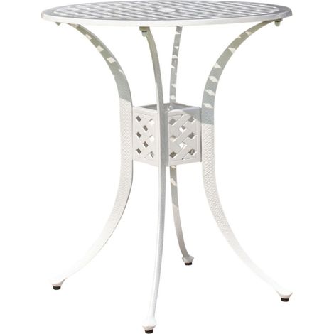 Inko Bartisch Rocco Alu-Guss Ø 90 cm Gartentisch Tisch 2 Farben zur Wahl Weiß (1/2)