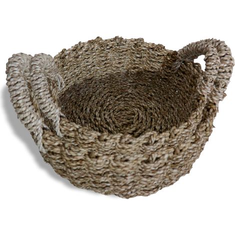 Panier en Jonc de Mer Naturel - Lot de 2- Vendu par 1 (1/4)