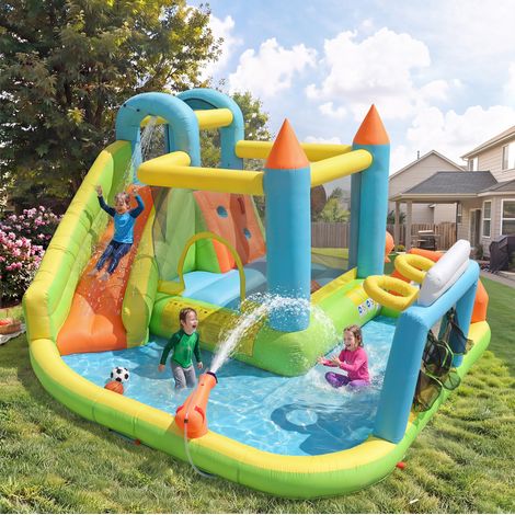 Parc aquatique gonflable enfant avec souffleur 360 cm OKMYHOME (1/5)