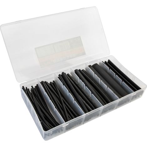 Juego de 100 tubos termorretráctiles negros - E-651-9992 (1/2)