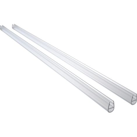 2 Pezzi Guarnizione Sottoporta (Modello-4) per box doccia lunga 90 cm per vetro da 8 mm Coda Morbida larga 12 mm Tagliabile