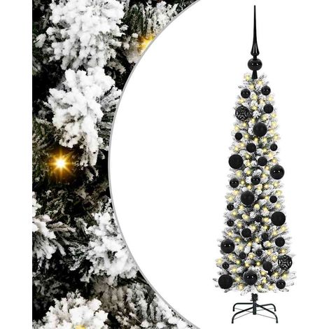 Sapin de Noël  Arbre de Noël artificiel Blanc 120 cm PVC, métal et plastique (1/5)
