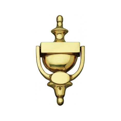 Ouvre&Déco – Heurtoir VICTORIAN en laiton poli – Largeur 95mm, hauteur 190mm – Fixation vis traversantes, vernis haute résistance