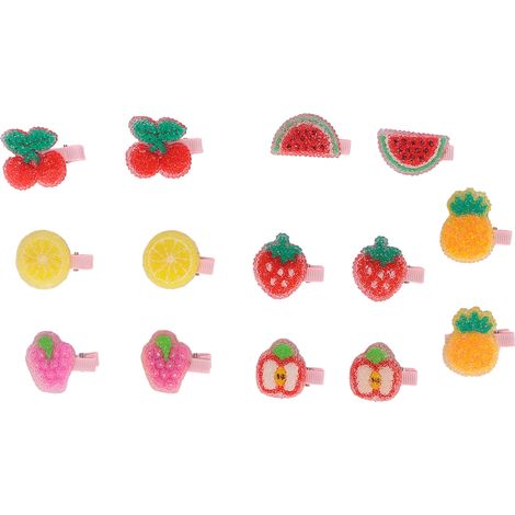Barrettes Pour Animaux De Compagnie - Accessoires Toilettage Chien Chat - Design Fruits Colorés - Lot De 14 Pièces (1/5)