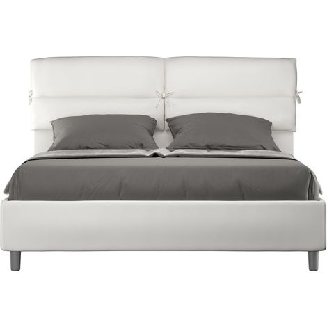Letto Matrimoniale 160x190 cm Senza Rete Nandy Bianco (1/4)