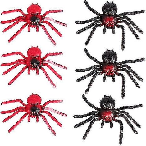 6 Stück Halloween-Spinnen für Halloween-Dekorationen (1/3)