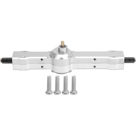 Essieu arrière en alliage d'aluminium 127mm pour camion RC WPL D12 1/10, pièce de pont de roue argentée (1/5)