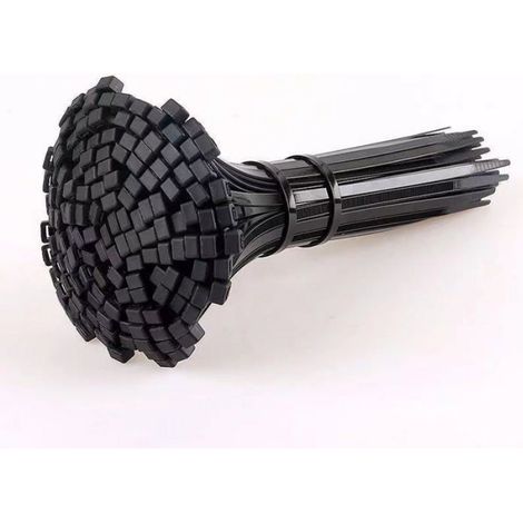 100 pièces d'attaches de câble professionnelles 100 x 2,5 mm Poignée d'attache de câble couleur noire, résistante à la Odipie (1/5)