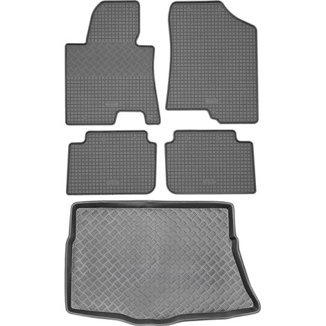 Hyundai i30 II Hatchback de 2012-2016 SET - Alfombrillas de goma para coche + alfombrilla para maletero