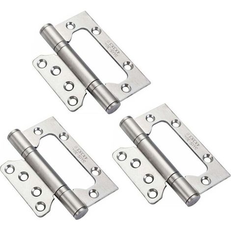 Bisagras de acero inoxidable con rodamientos de bolas – Juego de 3 – Resistentes a la corrosión – Para puertas de madera, metal y plástico – Fácil instalación – Crezuo (1/4)
