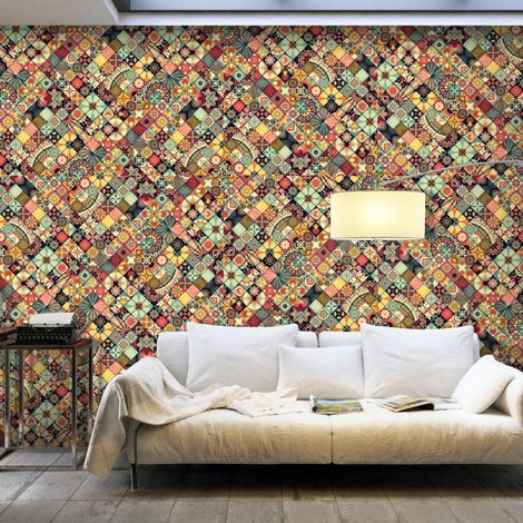 Papier Peint XXL "Rainbow Mosaic" 280x500cm (1/2)
