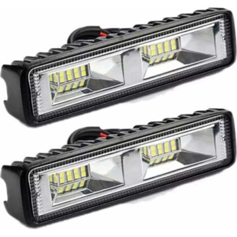 Phare de travail LED 12V 24V – 16 LEDs 48W – Étanche IP67 pour camions. SUV. VTT – Lumière blanche 6000K. 1200lm (1/5)