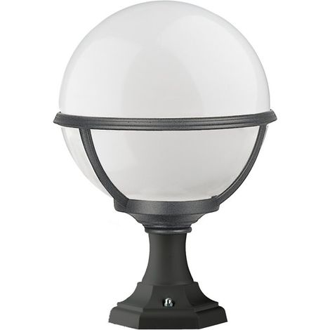 Baliza exterior clásica CLIC-CLAC GLOBO E27 42 W IP44 400 mm Negro (1/2)
