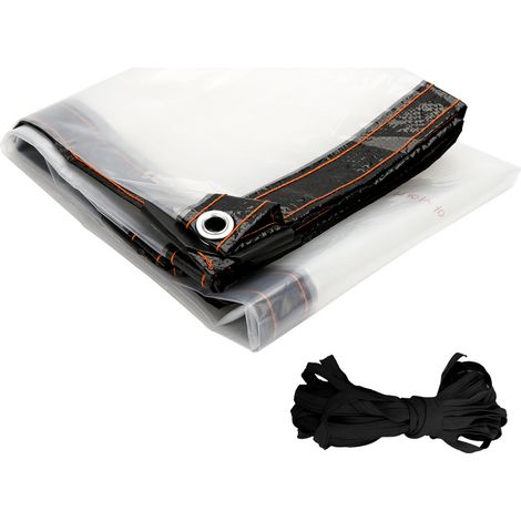 Vingo – Bâche de protection transparente 4x2m – Imperméable, indéchirable, résistante aux moisissures – Œillets en acier inoxydable pour fixation solide (1/4)